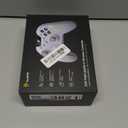 EasySMX X20 Wireless Gaming Controller with RGB Backlit, 2-Stage Hall Effect Stick, 1000Hz Polling Rate, 6-Axis Gyro on Multi-Platform, Mech Buttons- Compatible with PC/Switch/Steam/Android (white)