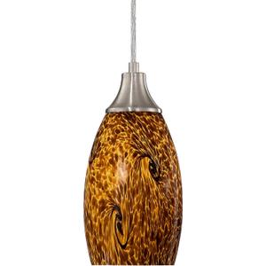 Mini Glass Pendant Lights for Kitchen Island1Pack Hand Blown Art Glass Pendant Light Shade with Brushed Nickel Finish Black and Yellow Swirl Glass Lamp Shade for Kitchen Over Sink Dining Room
