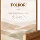Solid Wood Canvas Floater Frame for 30x40 Memorial Art Print,Brown