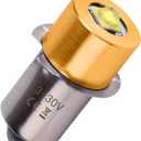 Deerma LED Maglight Bulb Replacement DC 3-30V for 3-16 C&D Cell 3W LED Flashlights, Brighter & Longer Lifespan Than Original(1 Pack)