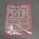 Happy 51st Birthday Card Gift Decorations Gift for Women Her, 10.6 x 7.9 inches