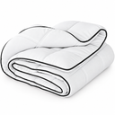 Goose Feather Down Fiber Comforter Duvet Insert King
All Season 100% Cotton Cover, Medium Warmth Luxury Hotel Bedding Comforter, Breathable Ultra Soft White 106 x 90 In