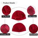 SJTYDX 3Pcs Flower Turban Hats for Women Solid Headwear Ruffle Pre Tied Beanie Hijab Undercap Chemo Cancer Hair Wrap Caps