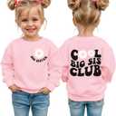 MULOIUDZ Big Sister Sweatshirt Toddler Girl Cool Big Sis Club Shirt Baby Announcement Pullover Crewneck Clothes(Pink, 18-24M)