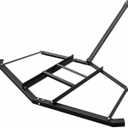 Driveway Drag, 74" Heavy Duty Steel Driveway Drag Harrow with Pin-Style Hitch, Tow Behind Grader for ATV, UTV, Garden Lawn Tractors Adjustable Bars for Efficient Driveway and Lawn Maintenance