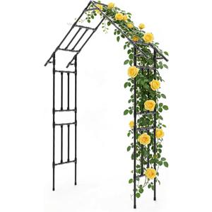 Garden Arch Trellis - 48" L *98" H*16" W, Gothic Abor Trellis with Reinforced Frame, Garden Arch Trellis for Climbing Plants Outdoor, Heavy Duty Metal Arch for Backyard, Patio, Lawn, Balcony