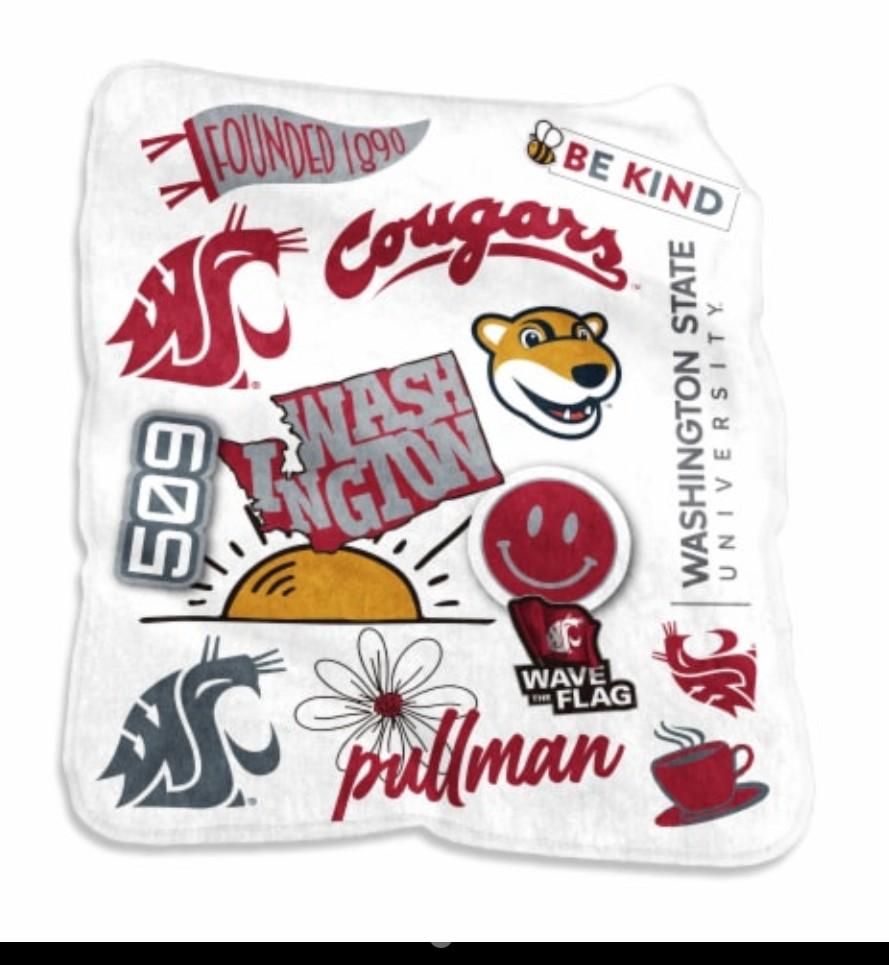 Washington State University Raschel Blanket 60"x70"