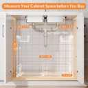 Expandable Under Sink Organizer with 5-Level Height Adjustment,2 Tier Under Sink Organizer Pull-Out Under Sink Drawers Cabinet Organizer for Kitchen & Bathroom Storage,Black,Large