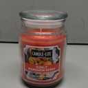 CANDLE-LITE Scented Sunlit Mandarin Berry Fragrance, One 18 oz. Single-Wick Aromatherapy Candle with 110 Hours of Burn Time, Orange Color, Jar