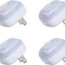 OW-5 Ultrasonic Rodent Repellers 4 Pack, Effectively Repel Rodents While 100% Silent & Safe to Humans and Non-Rodent Pets, White