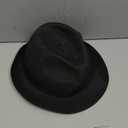 DRESHOW Women Straw Panama Hat Travel Fedora Beach Sun Hat Summer Wide Brim Straw Roll up Hat UPF 50+