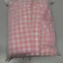 2 Pack Pink and White Plaid Ruffle Gingham King Size Pillow Shams 20x36 inches, Washed Cotton Checkered Farmhouse Pillow Covers for Bed/Sofa (20x36 inches, Pink/White Plaid)