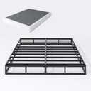 King Box Spring, 7 Inch King Size Box Spring and Cover Set, 3000lbs Heavy Duty Metal Mattress Foundation with Easy Clean Cover, No Noise, Easy Assembly