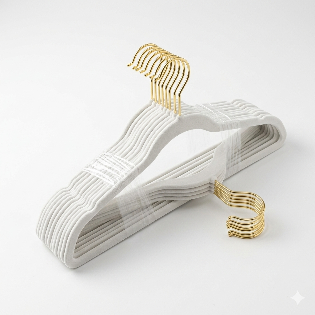 HOUSE DAY Black Plastic Hangers 50 Pack, Slim Space Saving, Non Slip Hangers with Rubber Pads, Sturdy Coat Hanger for Closet, S-Shaped Clothes Hanger for Shirt, Suit, Pant, Skirt