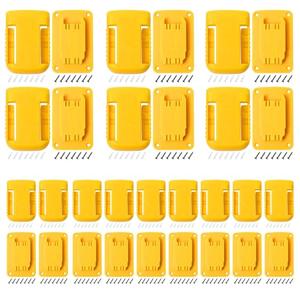 30pas Tool Holders and Battery Holder for Dewalt 20v Wall Mount Hanger Battery Drill Tool Storage Shelf for Milwaukee M18(Yellow)