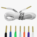 Loop King Laces 1 Pair Off White Style Shoe Laces with Gold Tips, Size: 5-6 Eyelets / 120cm / 47"