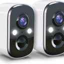 Techage Security Cameras Wireless Outdoor, 2K Battery Powered WiFi Cameras for Home Security with AI Motion Detection, Color Night Vision, 2-Way Talk, IP66 Waterproof, Cloud/SD Storage 2 Pack