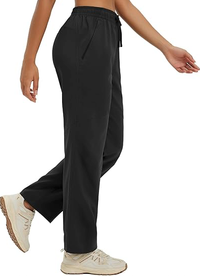 baleaf Women's Hiking Pants Ripstop Water Resistant Lightweight Quick Dry Zip Pockets UPF50+ Travel Clothes Size L