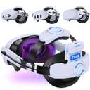 Kawaye for Meta Quest 3S/3/Quest 2 Head Strap with 7500mAh Battery,VR Headset Strap with Detachable Battery Pack,Adjustable Elite Strap Enhanced Support&Comfort Extend Playtime
