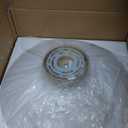 Dimmable Mid Century Modern Semi Flush Mount Ceiling Light with Acrylic Shade,White Gold LED Ceiling Light,5CCT 2700K-6000K Light Fxiture for Hallway Bedroom Kitchen Laundry Room Living Room 15.7 in