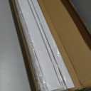 Allesin Faux Wood Blinds 2 inch Slat Cordless Design Room Darkening Blinds for Indoor Windows Easy to Install & Durable Horizontal Windows Blinds Inside/Outside Mount,34.5" W x 60" L,Pearl White