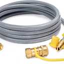 GASPRO 12 Feet 1/2" ID Natural Gas Hose, Low Pressure LPG Hose with Quick Connect, for Weber, Char-broil, Pizza Oven, Patio Heater and More