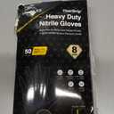 TitanFlex Heavy Duty Black Industrial Nitrile Gloves with Raised Diamond Texture, 8-mil, Latex Free (Large (Pack of 50))