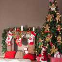 12Pcs Gingerbread Man Christmas Decorations 3 Inch Xmas Tree Ornament Set with Lanyard Acrylic Christmas Hanging Ornaments for Home Party Decor (B)