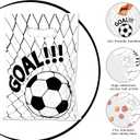 4 x smrtcol Soccer Party Favor Bags with Handles50 Pack White Football Theme Gift Bag for Kids, Sports Birthday Goodie Bags for Candy, Toys & Party Supplies