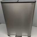 Garvee Trash Can, 2 x 8 gal (2 x 30 L) Garbage Can for Kitchen Dual Compartment Recycling Kitchen Step Trash Bin, Stainless Steel Trash and Recycle Bin Combo with Soft-Close Lid,Matte Grey