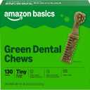 Amazon Basics Dental Dog Treats to Help Clean Teeth & Freshen Breath - Tiny (5-15 lbs), Unflavored (Previously Wag) (EXP 01/30/27)