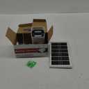 Solar Fake Security Camera with Motion Sensor Light&Audio& Sound&Doorbell for Outdoor, Decoy Simulated Dummy Surveillance Cameras for Outside, IP54, Warning Sticker Included (Solar+Battery)