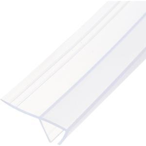 Shower Door Side Seal, WidenF-Type Shower Door Sweep for 3/8" Glass 130" Long Silicone Frameless Glass Door Seal Strip, Stop Shower Leaks, Clear