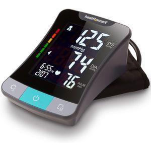 HealthSmart Digital Premium Blood Pressure Monitor with Automatic Upper Arm Cuff that Displays Blood Pressure, Pulse Rate and Irregular Heartbeat, Stores up to 120 Readings for 2 Users