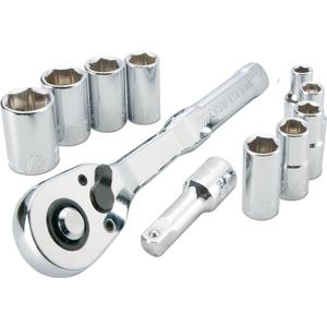 CRAFTSMAN Mechanics Tool Set, SAE, 1/4 Inch Drive, 11 Piece (CMMT34870)