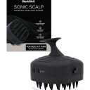 Black Wolf Sonic Scalp Scrubber - Electric Hair & Scalp Massager Brush with 3-Speed Oscillation - Rechargeable Shower Brush & Head Scrubber with Soft Silicone Bristles for Deep Clean & Exfoliation