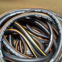 Heavy Duty Garden Hose 100 ft x 5/8", 5-Layer Hybrid Water Hose
Anti-Kink Swivel Brass Male to Female Fittings, 1000 PSI Burst, Weather Resistant for Lawn, Backyard, Black & Orange