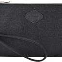GM LIKKIE Wristlet Purse for Women, Evening Clutch Purse with strap for Party and Prom, Beach Bag for Summer (Black)