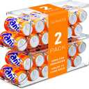 SCAVATA 2 Pack Soda Can Organizer for Refrigerator, Stackable Canned Food Pop Cans Container Can Holder Dispenser with Lid for Fridge Rack Freezer, Clear Storage Bins-Holds 12 Cans Each (Clear)