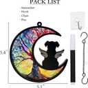 2 x Ettonsun Dog Memorial Suncatcher Dog Memorial Gifts Passing Away Loss Remembrance Death Sympathy Gift (D)