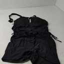 Summer Mae Maternity Two-Piece Halter Swimsuit Tankini V-Neck Side Tie Bathing Suit Pregnancy High Waist Swimwear (XX-Large, Black)