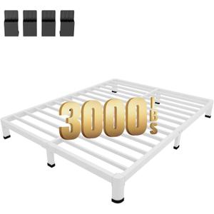 MAF 4 Inch King Metal Platform Bed Frame with Round Corner Legs, 3000 LBS Heavy Duty Steel Slats Support, Noise Free, No Box Spring Needed, Easy Assembly