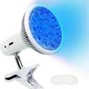 Jaundice Light Therapy Newborn, Bilirubin Light Lamp for Jaundice Baby, Neonatal Baby Jaundice Treat Blue Ray Light, Portable Infant Bilirubin Light with 18 Led Light, Biliblanket Light with Eye Mask (White)