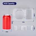 Snack Containers with Lids, Disposable 8 oz Small Plastic Snack Boxes 2 Compartments for Portion Control and Meal Prep Lunch Food Sauce Containers for On-the-Go Meal, Camping, Travel, 24 Sets
