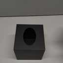 ALELION Wooden Tissue Box Cover Square - Large Black Tissue Box Holder for Tabletop Night Stands Bathroom Office - Decorative Facial Cube Tissue Box Cover