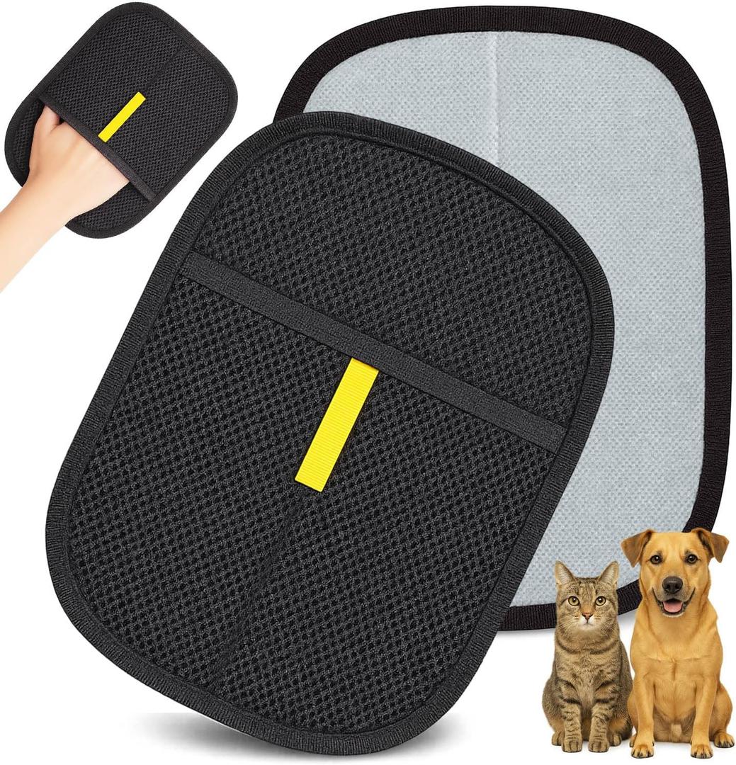 Electrostatic Pet Hair Removal Glove - Reusable Fur Remover Mitt for Furniture Clothes Carpet Couch - Antistatic Grooming Tool for Cat Dog Hair Cleaning for Pet Owners