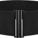 Elastic Belt for Women Wide Waist Corset Belt Cinch Belt Vintage Stretchy Waistband for Dresses (Large, 1pcs/Black)