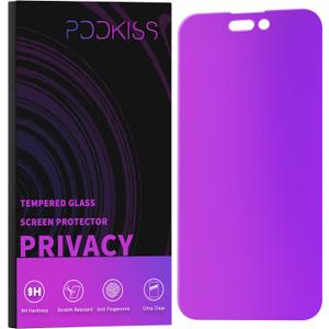 Compatible for iPhone 14 Pro Privacy Screen Protector 6.1 Inch, Purple Gradient Colorful Anti Spy Anti Blue Light HD Screen Protector Tempered Glass Easy Installation (iPhone 14 Pro - 6.1 inch)