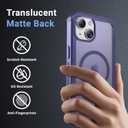 jaroco Magnetic for iPhone 13 Case, [Compatible with MagSafe][Military Grade Drop Protection][Heavy Duty Protection][Non-Slip][Shockproof] 2-Layer Durable Bumper Phone Case 6.1''-Dark Purple