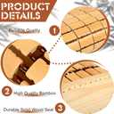 2 Pack Bamboo Headrest Pillow Natural Sauna Neck Rest Handmade Wood Pillows Chinese Style Household Spa Steam Saunas Rooms Breathable Hollow Pillow for Saunas backrest Accessories Home Spa